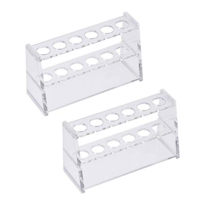 Uxcell Acrylic Test Tube Holder Rack, 6-Well, for 10ml Centrifuge Tubes, 2-Pack