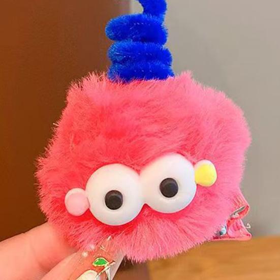 1/2/5 st Hårnål Svart Stor Ögonklämma Tecknad Plyschdocka Hårnål Ljus Färg Hårstylingverktyg Håraccessoarer