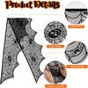 Halloween Decoration Cobweb Table Runner Tablecloth, Mantel Scarf Cover for Halloween Party