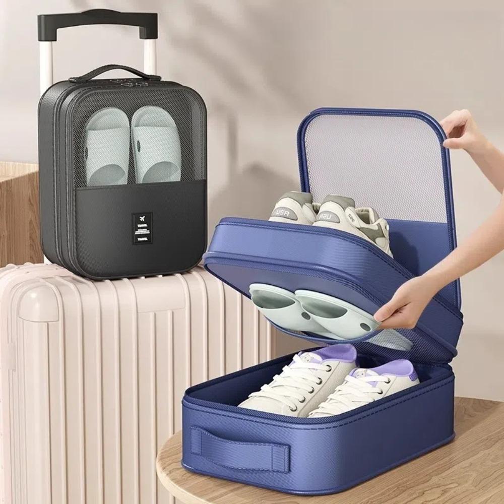 Polyester Travel Storage Box 3 Layers Shoe Sorting Pouch Suitcases Duffle Tote Bag  for Men Ladies