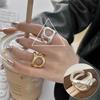 Meier Matte Frosted Wide Band Ring - Women's Fashionable and Versatile Open Ring