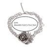 Luxury Metal Rose Necklace Coarse Neck Chain Exaggerated Flower Necklace  Women