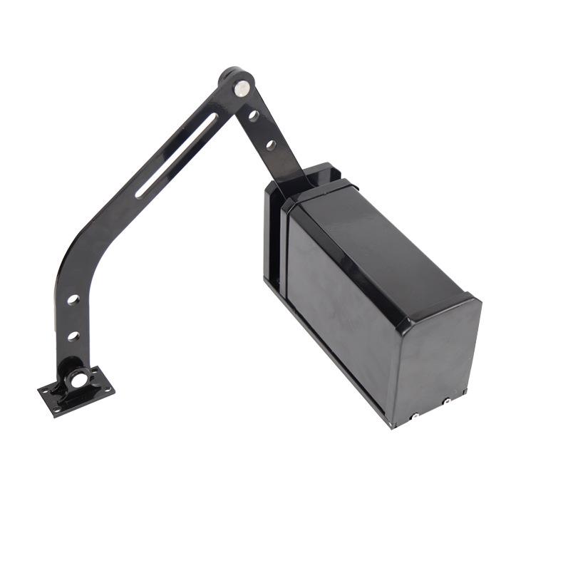 Электрический доводчик и открыватель для распашных дверей 90° с изогнутой рукояткой, безщеточный