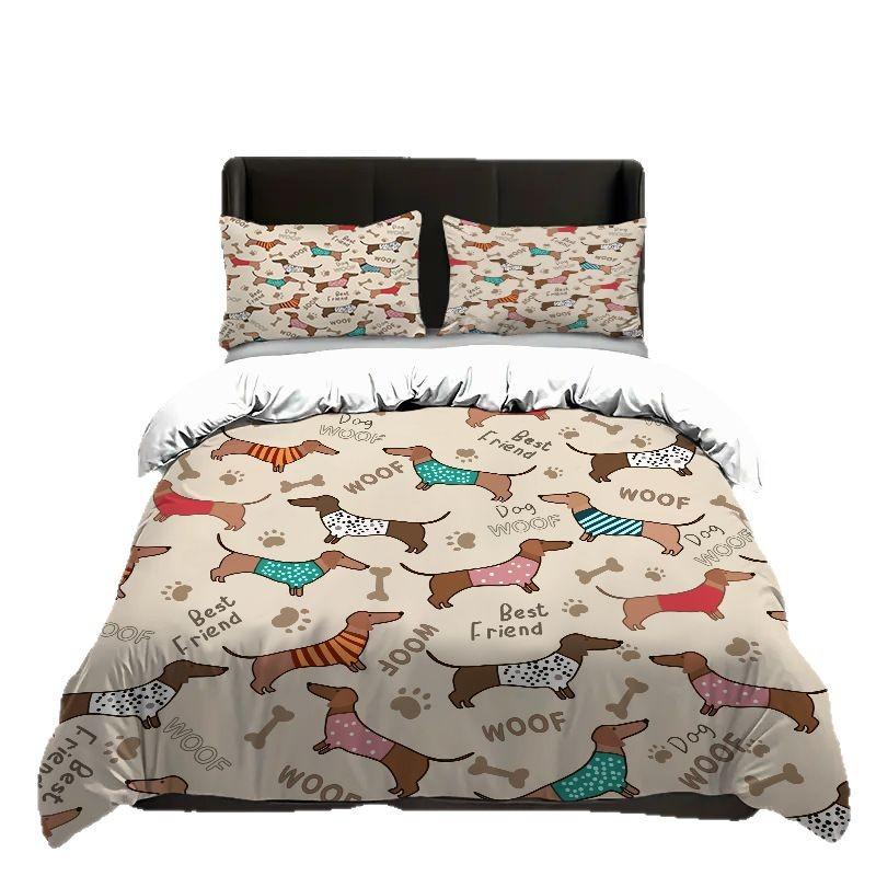 Duvet Cover Set Cartoon Children'S Quilt Cover 3D Digital Printing Three-Piece Set