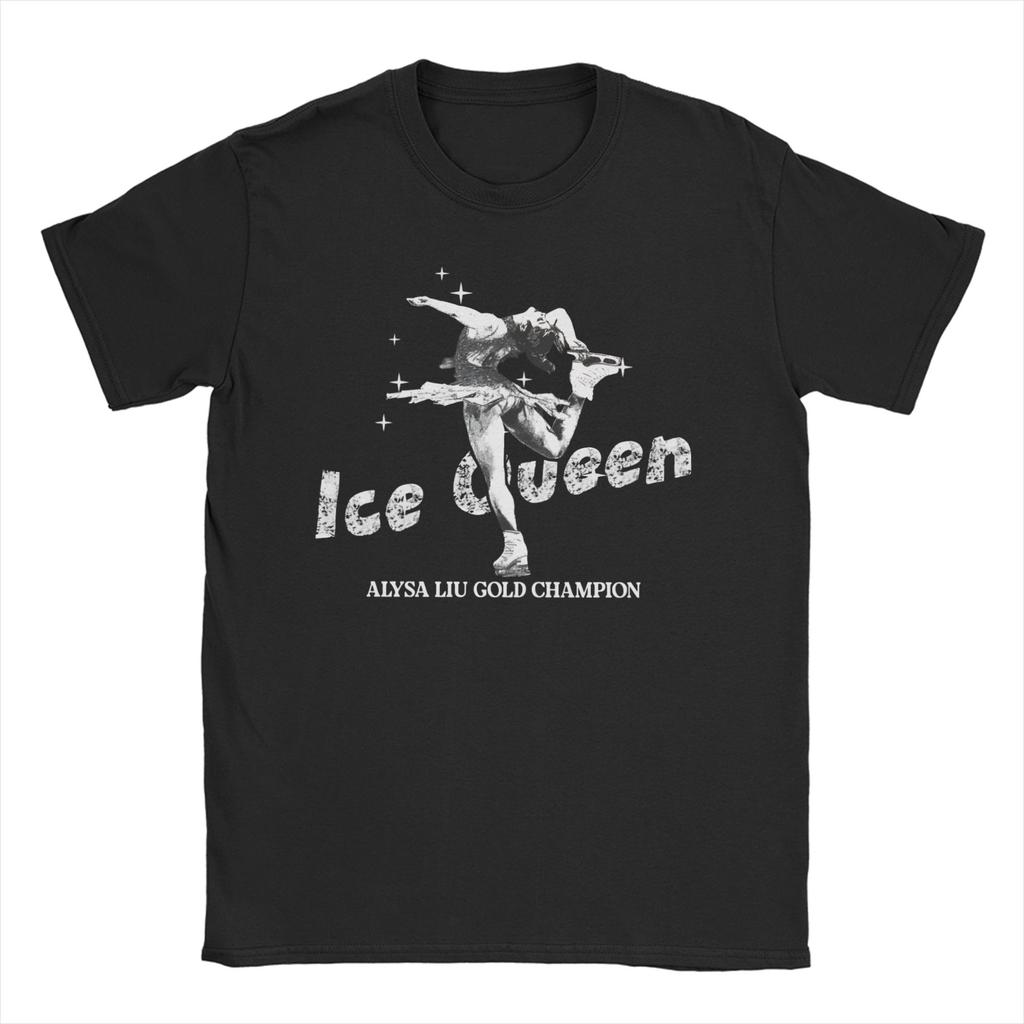 Unisex Women's T-Shirts Figure Skating Princess Alysa Liu Cotton Tee Shirt Short Sleeve T Shirts Crew Neck Clothing Gift Idea