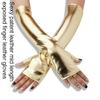 Nachtclubhandschuhe für Frauen und Mädchen Halbfinger Metallic-Handschuhe Partyzubehör