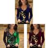 Spring V Neck T Shirt With Lace And Flower Print For Elegant Office Wear