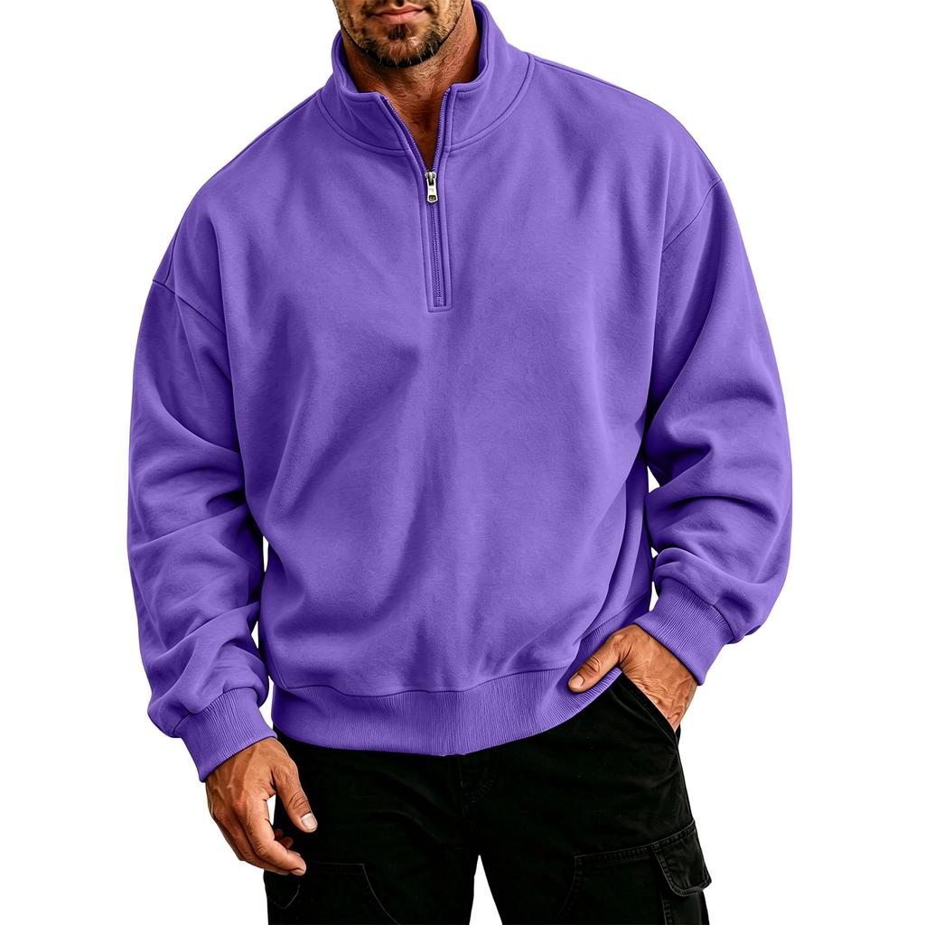 Sudadera de Talla Grande para Hombre Ajuste Holgado Manga Larga Informal Pullover para Otoño Invierno