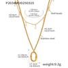 LT-P2034 Multi-Layer Tassel Pearl Bead Pendant Necklace 18K Gold Plated Stainless Steel Trendy Women's Jewelry for Party