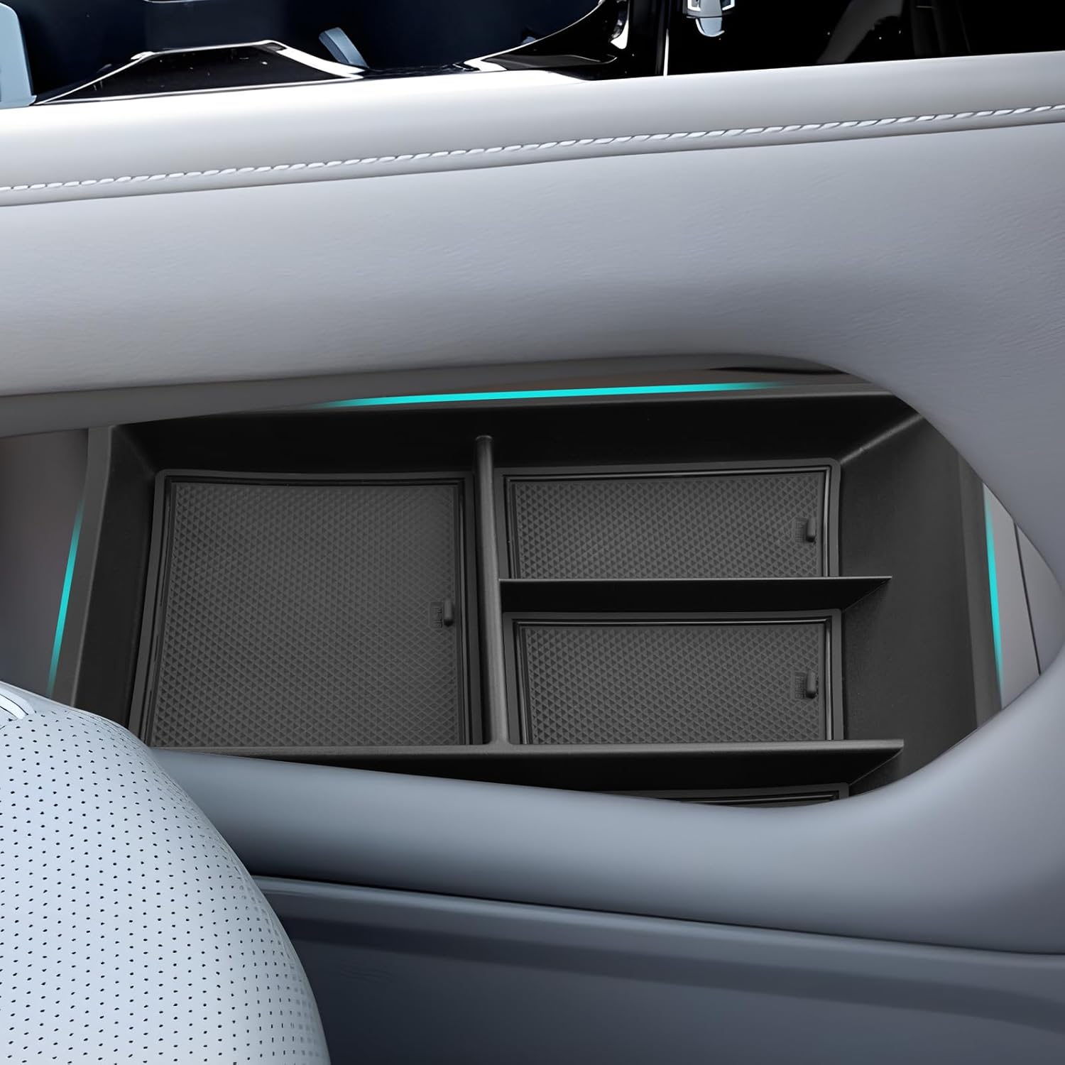 

SHAOHAO for 2026 Volkswagen Atlas Under Console Organizer for 2024 2025 2026 Volkswagen Atlas Accessories Lower Organizer (SE/SE with Tech/SEL/SEL 2024-2026 Atlas Lower Con