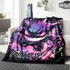 Customizable Gengar2 Throw Blanket – Personalized Name, All-Season Cozy Snug Blanket, Machine Washable, Personalized Blanket