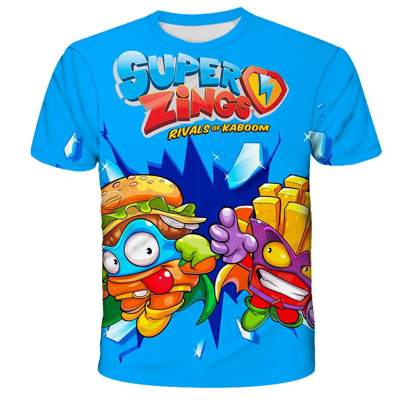 3D Super Zings T Shirt Kids Toddler Anime Game Streetwear Short Sleeve Children's T-Shirt Superzings Tshirt Children Cloth Tops