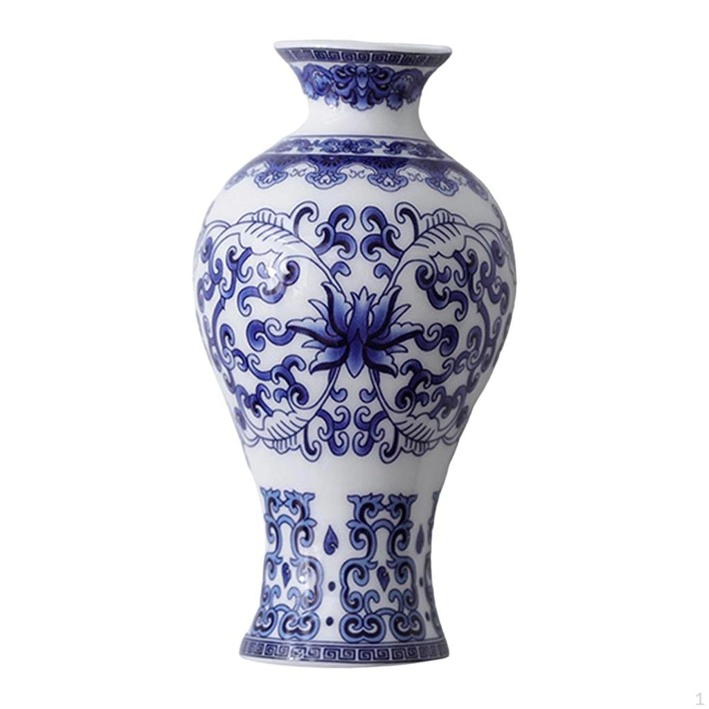 Chinese Blue and White Porcelain Bottle Flowers Arrangement