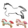 Horse Cookie Cutter Mould Stainless Steel Pony Horseshoe Cowboy Shapes Mold Fondant Pastry Decor Baking Tools