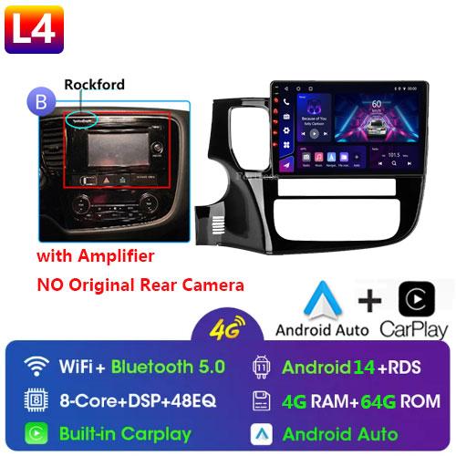 Android 14 For Mitsubishi Outlander 3 GF0W GG0W 2012-2018 Stereo Car Radio Multimedia Video Player GPS AI Voice CarPlay