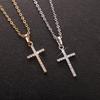 European & American Zirconia Cross Pendant Hip Hop Punk Necklace