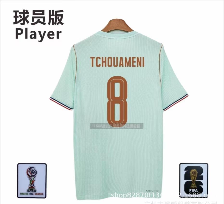 26 World Cup Player Version Football Jersey France Away Football Jersey Sports Mesh T-shirt