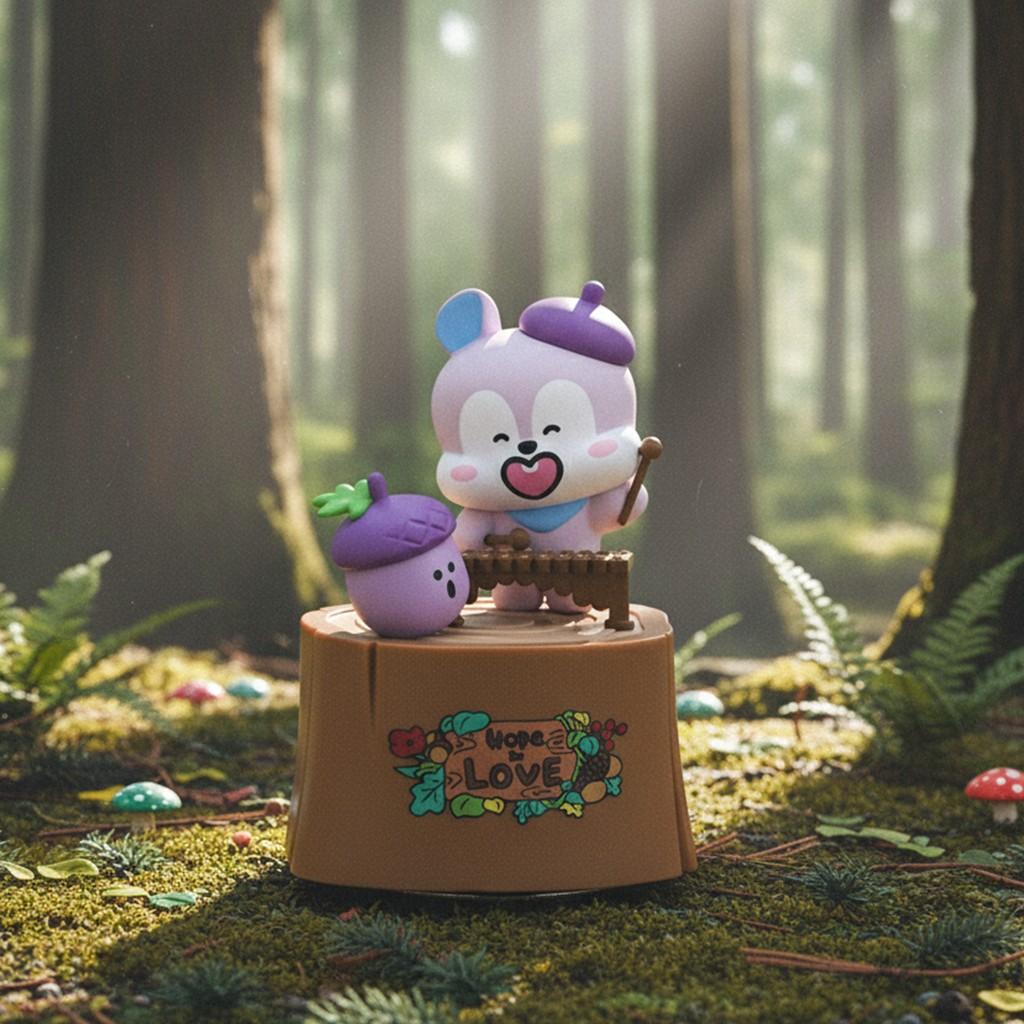 

Line Friends BT21 MANG Hop-in-Love Music Box Figure