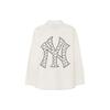 MLB New York Yankees Classic Logo Print Comfortable Soft Breathable Polo Shirt Unisex Shirts Ivory 3AWSM0131-50IVS