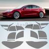 For Tesla Model 3 Y 2017- TPU Blackened Headlight Taillight mudguard Protective Film Modification Black Color Changing Films