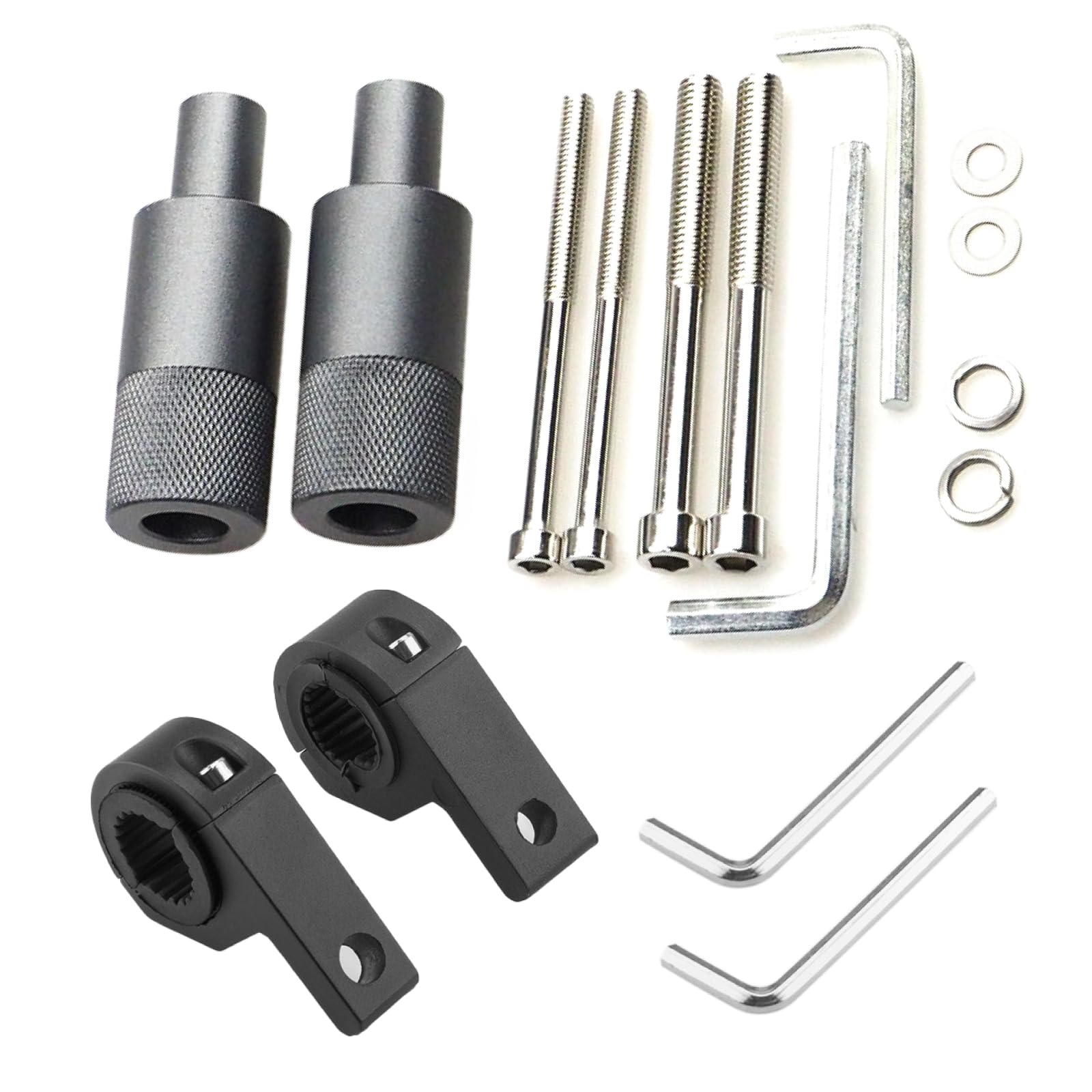 

nijimomo Motorcycle Light Mounting Bracket with Fixed Bracket, Auxiliary Light, 4-Piece Set, Fog Lamp (Gray)