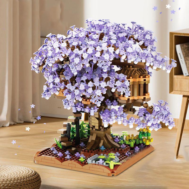 Cherry Blossom Treehouse Building Set - High Difficulty Puzzle for Boys & Girls