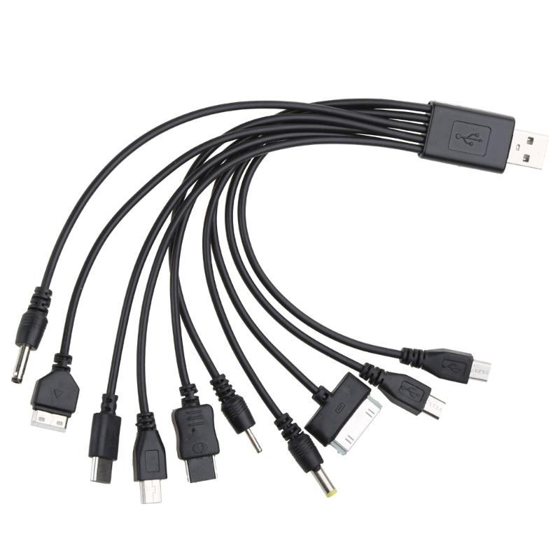 

10 in 1 USB Multi Charger USB Cables for Mobile phones USB Charging Cord 20CM/7.87in 1