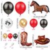 Cowboy Balloon Arch Kit Boot Cowboy Home Decor Decorative Latex Balloons Kit With Ribbon For Birthday Holiday Events Barn Table