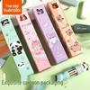 12-Color Push-Button Gel Pen Set - Multicolor Cartoon Ballpoint and Marker for Students