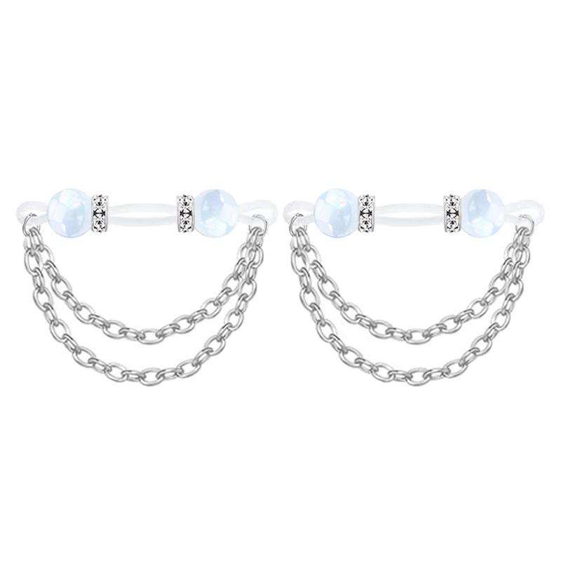1Pair Cute  Fake Nipple Rings,Nipple Cuff Non Piercing Nipple Ringsfake Nipple Piercing Jewelry