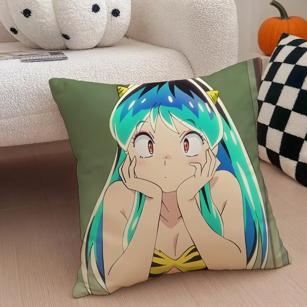 Anime Game UUruseiES YYatsuraS Cushion Cover Throw Pillow Cover Hidden Button Durable Polyester Chair Cushion