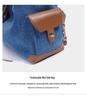 High-End Retro Denim Patchwork Drawstring Shoulder Bag (2025 Design)