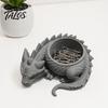 Talos 3D Printed Lying Dragon Flowerpot for Small Green Plants, Decorative Succulents Pot Ornament, Dark Style Figurine Home Office Desktop