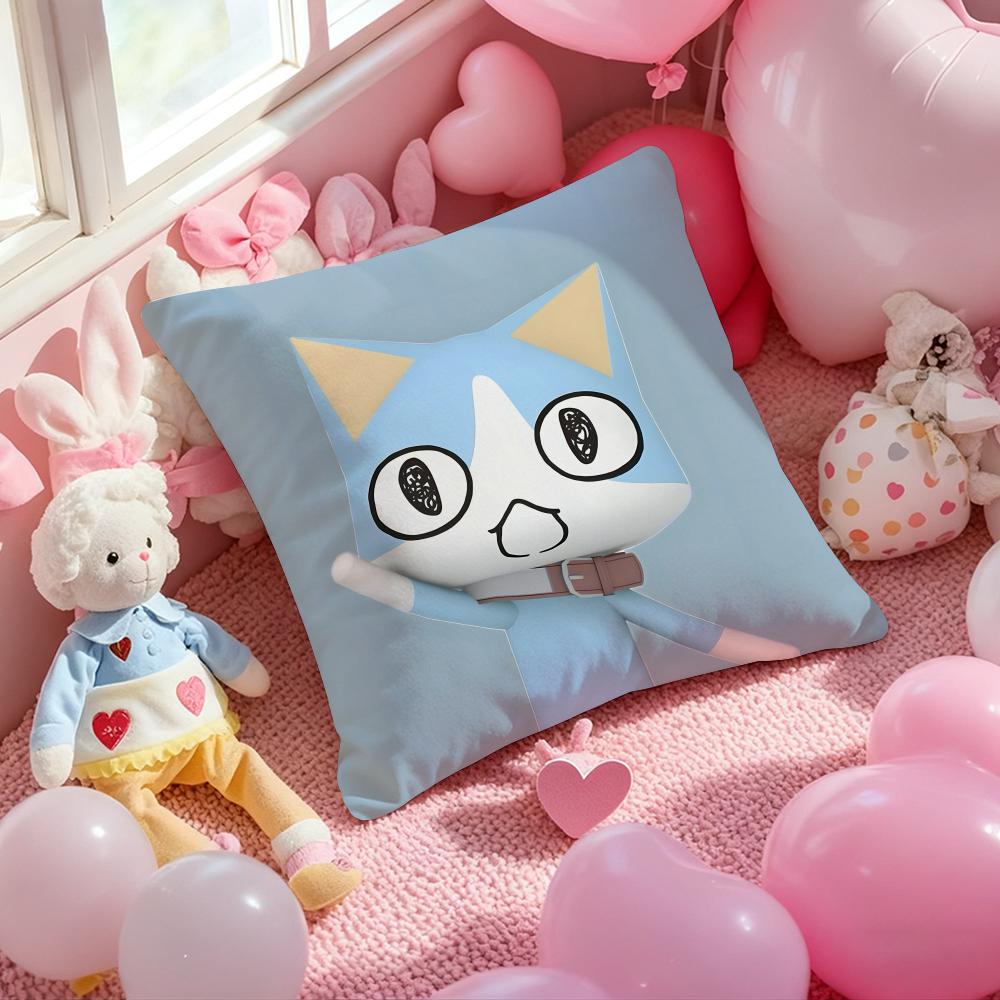 L-Lnoue T-Toro Cute Cushion Cover Pattern Printed Pillowcase for Living Room Sofa Cushion Cover & Bedroom Decor