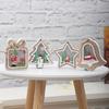 Christmas Light Luminous Ornament Wooden Christmas Tree Hanging Pendant Decor