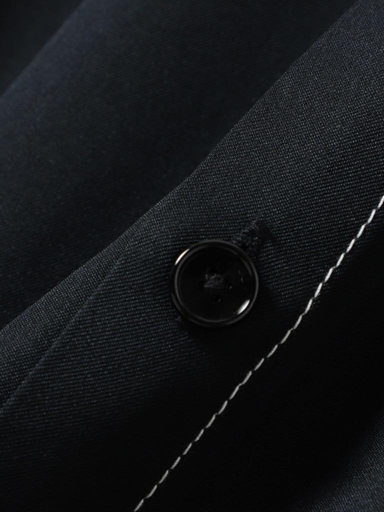 Beams Men's Stitched Easy Shirt, Black, Size Small, 11011560277