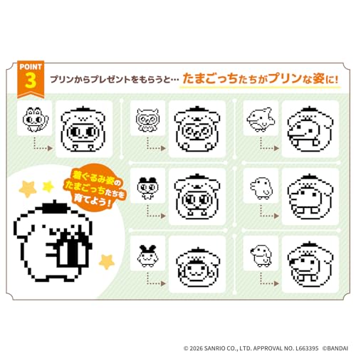 BANDAI POMPOMPURIN Tamagotchi Basic Orange Ver. Suitable Ages 6 Up Sanrio Characters