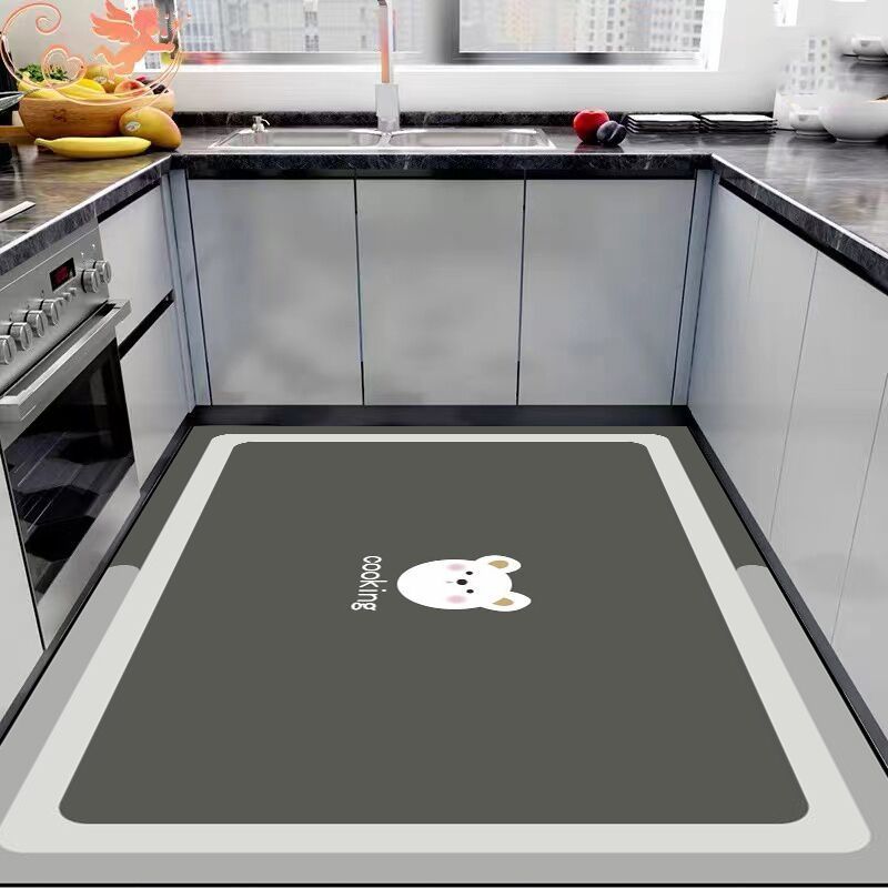 Kitchen Non-slip PVC Large Area Rug Dirt-resistant Waterproof Soft Rugs Living Room Carpet Balcony Oil-proof Carpets Foot Mat