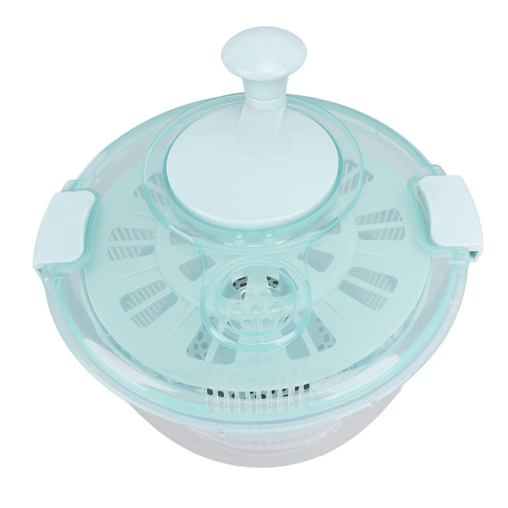 Salad Spinner Lake Blue 5L Fast One Handed Manual Salad Washer Spinner for Vegetable Fruit Lettuce