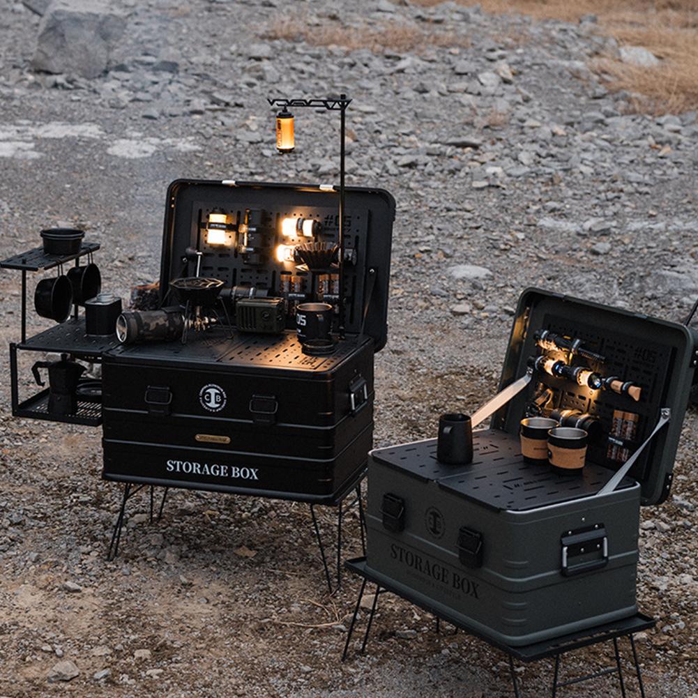 Camping Box Light Stand Camping Lantern Stand Aluminum Alloy Desktop Lamp Bracket Portable Lamp Pole for Outdoor Picnic