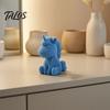 Rainbow Colored Desk Decor 3D Printed Unicorn Figurine with Knitted Texture, Cute Compact Fine Textured Figures Animal Statue, Creative Desktop