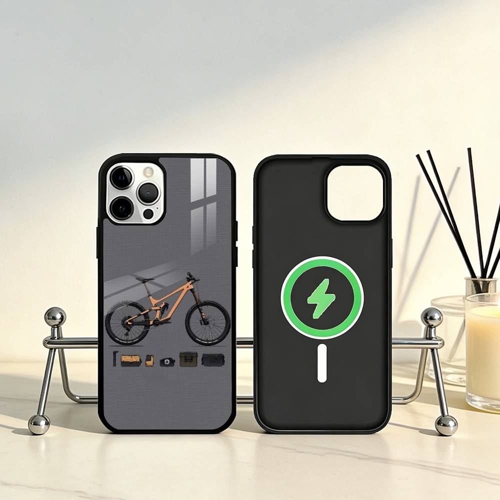 

Чохол для телефону з гірським велосипедом, крутий, для iPhone 17, 16, 15, 14, 13, 12, 11 Plus, Pro Max, магнітний, для MagSafe, бездротова зарядка iPhone11PROMAX
