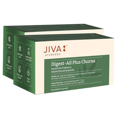 Jiva Digestall Churan Kräuter-Post-Mahlzeit-Unterstützung Beutel Für Täglichen Komfort 30 Beutel Packung mit 2 Natürliche Wellness-Mischung