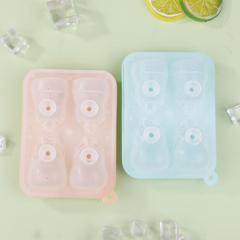 4 aufeinanderfolgende Capybara-förmige Silikonform Cartoon-Tier Schokoladenkuchenform Süßigkeitenpudding Eiswürfelbehälter Handgemachte Seifenform