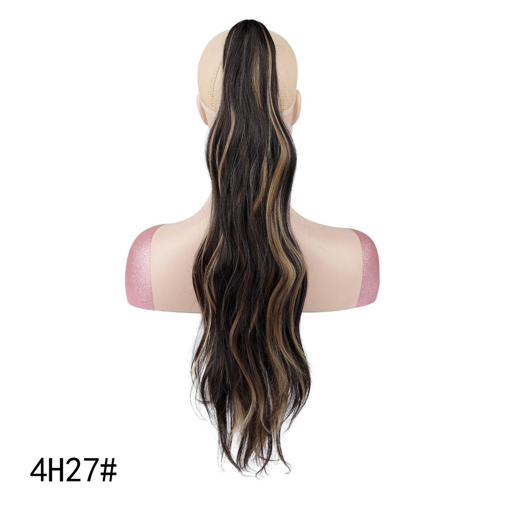 Long Water Wave Ponytail Claw Clip Hair Extensions Synthetic Wavy Ponytail Hairpiece for Women Daily Hairstyle