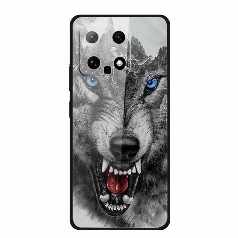 Starry Sky Tempered Glass Phone Case for Xiaomi 14 - Unisex Model, Hot Seller