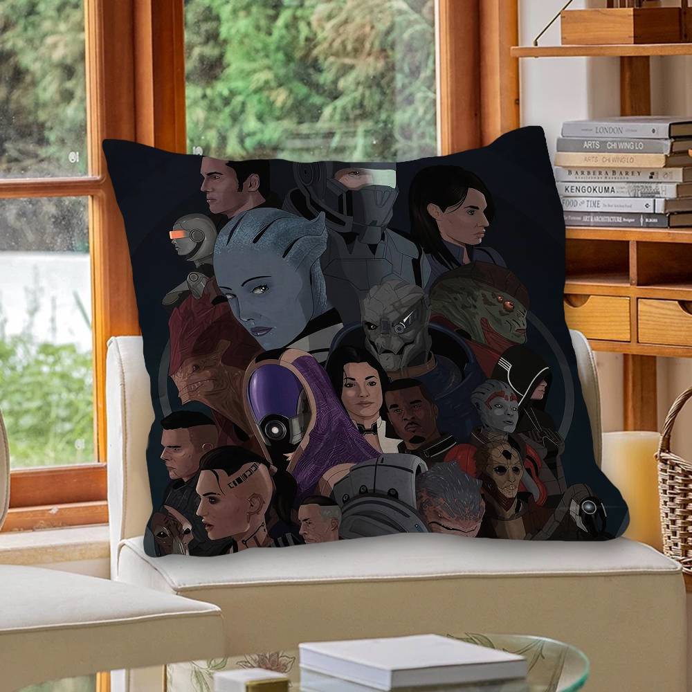 Mass Effect Game Pillow Cushion Cover Pillowcase Living Room Sofa Home Decor