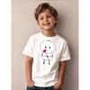Casual Boys' T-Shirt Featuring a Trendy And Adorable Cartoon Design with a Red Heart Motif