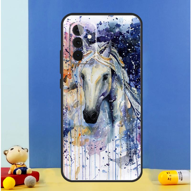 Horse Painted Art Case For Samsung Galaxy A06 A56 A16 A36 A55 A35 A33 A53 A13 A23 A17 A54 A34 A14 A52 A32 A15