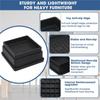 Bed Risers 1 Inch, 12Pcs Adjustable Bed Furniture Riser, Heavy Duty Bed Lifts Risers With Rubber Pad For Sofa, Bed